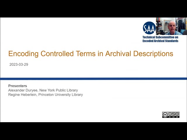 Encoding Controlled Terms in Archival Descriptions (2023-03-29)