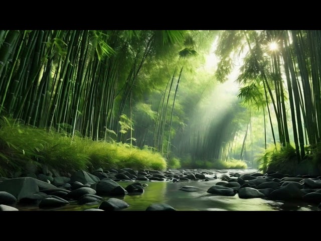 Relaxing Bamboo Forest Stream – Calming Water Sounds for Meditation & Sleep #nature #relax