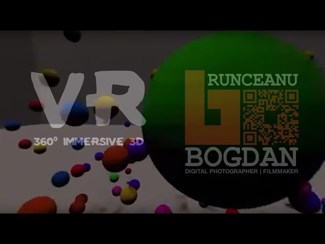 Colorful Bouncing Balls [360 degrees 3D]