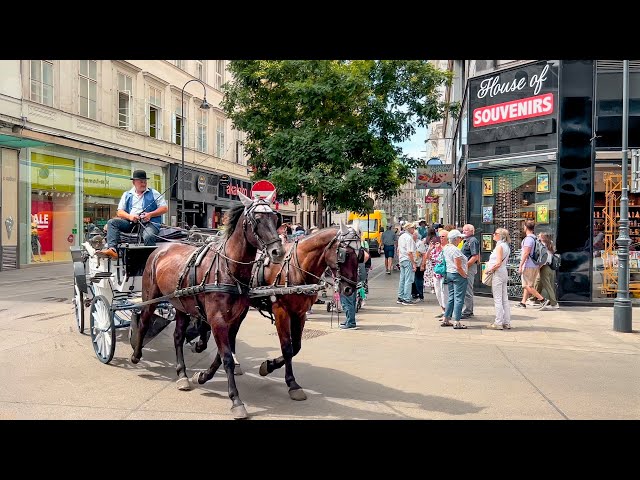 Vienna Walk, Schwedenplatz to Former Vienna Stock Exchange, July 2024 | 4K HDR