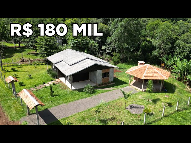 MINI CHÁCARA RURAL A VENDA EM SANTA CATARINA CASA RIO QUIOSQUE R$180MIL