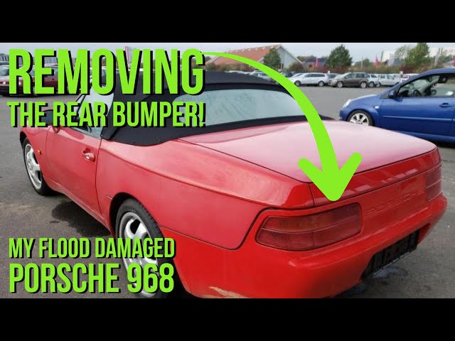 Restoring a Flood Damaged Porsche 968: Removing the rear bumper cover #porsche968 #bumpercover