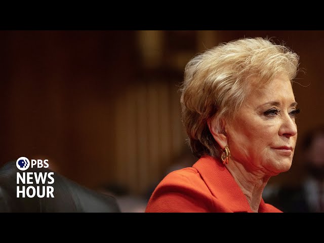 Linda McMahon pressed on Trump's planned cuts to the Department of Education