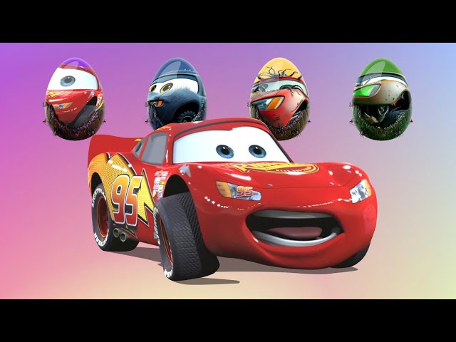 CORRECTLY GUESS THE COLOR EGG OFF THE LIGHTNING MCQUEEN CAR⚡Tebak gambar kepala petir McQueen!! ⚡💫