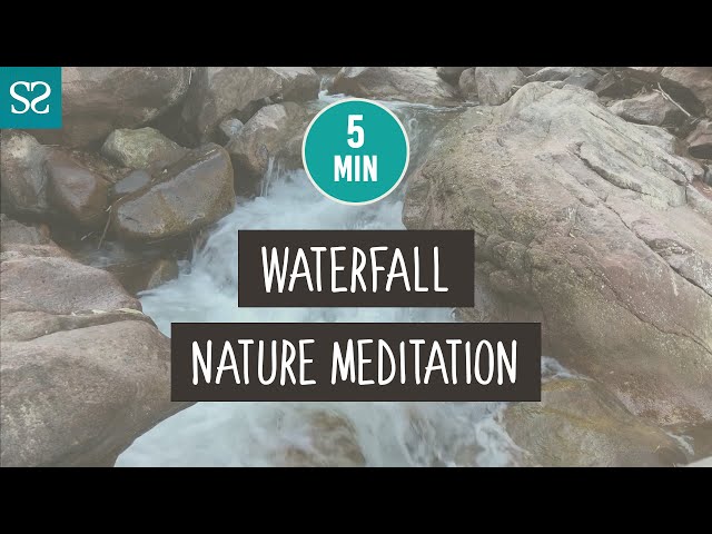 5 Minute Waterfall MEDITATION Cascading, Flowing Water Ambience, Nature ASMR | No Music, No Talking