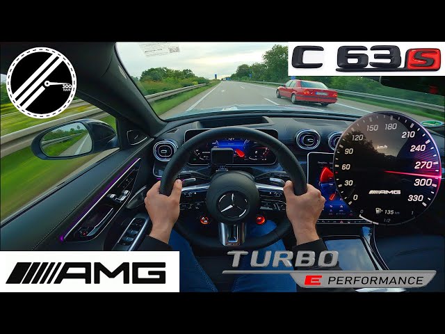 Mercedes-AMG C 63 S E PERFORMANCE | 680 PS | Top Speed Drive German Autobahn No Speed Limit POV