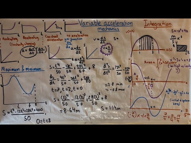 A level mechanics year 1 variable acceleration