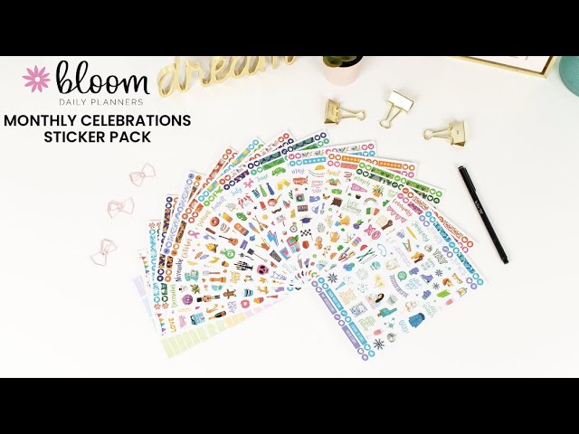 Monthly Celebrations Sticker Pack - bloom daily planners ®