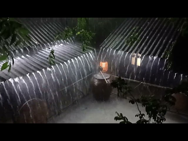 Heavy Rainstorm with Thunder Sounds for Instant Sleep