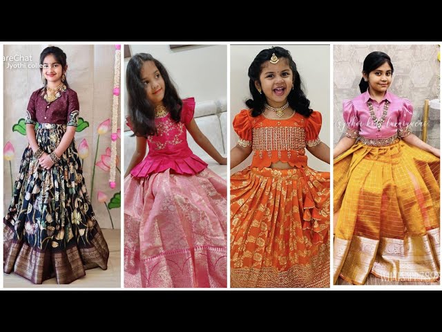 Latest Designer Kids Lehengas 2024 || Kids Pattu Langa Jacket Designs ||Pattu Pavadai 2024