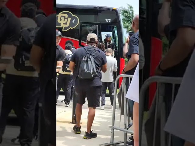 CU Buffs getting off the bus before the UCF Game!!! #buffaloes, #collegefootball, #football