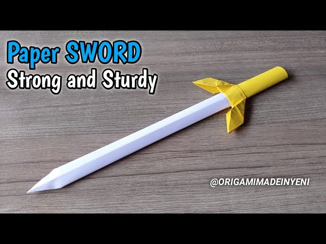 How to make a paper SWORD a Strong and Sturdy  | Origami Sword