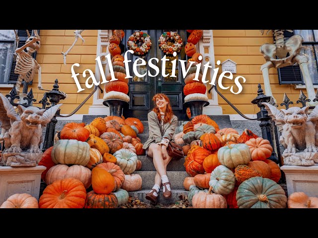 ROMANTICIZING OCTOBER: A GUIDE 👻🎃 trip to salem, boo baskets, pumpkin spice breakfast & fall outfits