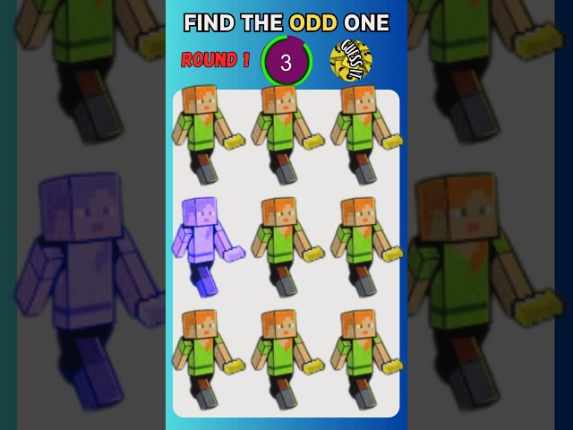 Find the Odd One Out! Minecraft Edition! #shorts