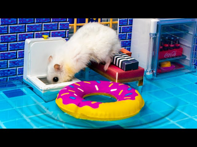 🐹Hamster robbed Barbie's house😱🐹 maze with Traps hamster🐹 Minecraft Maze