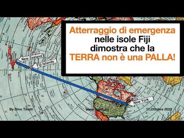 Atterraggio di emergenza nelle isole Fiji dimostra che la Terra non è una palla!