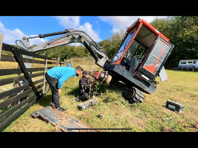 Fixed the Excavator at Our Cabin in the Woods with Help from Costel!!