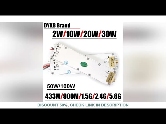 433Mhz-5.8Ghz VCO RF Fonte 10W 20W 30W 50W 100W Módulo de Amplificador de Potência 700-800M 915Mhz 1