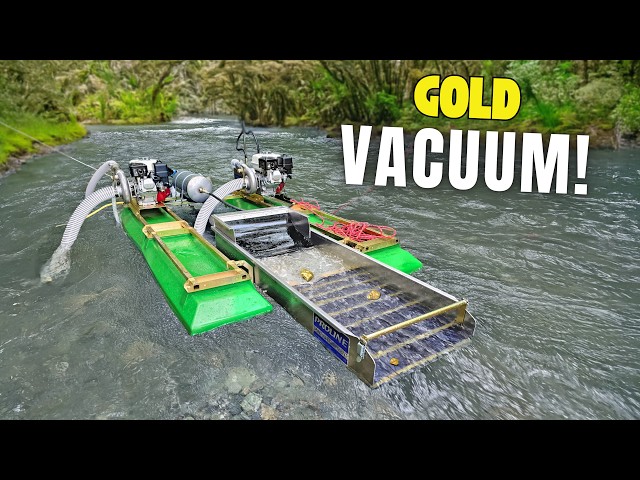 Sucking Up GOLD Using A River Dredge In New Zealand!