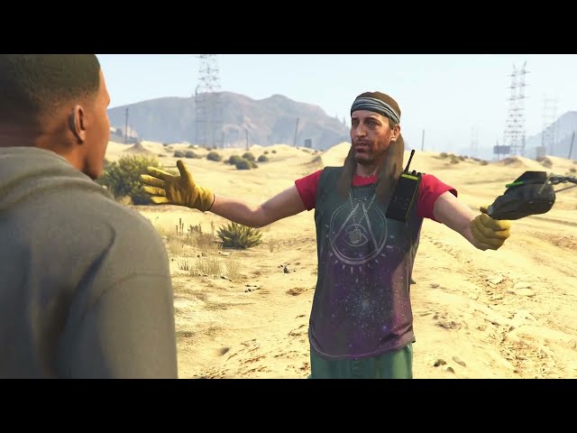 Grand Theft Auto V - meeting the Alien guy