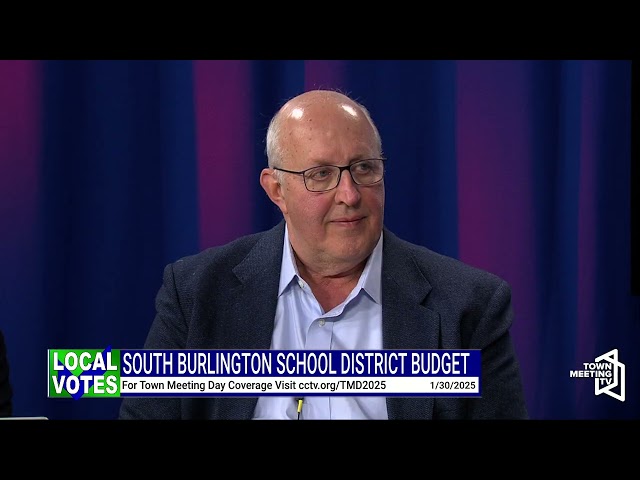 South Burlington School District Budget Presentation - 1/30/2025