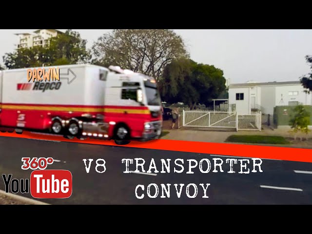 360 2020 V8 Supercars Darwin Truck Convoy | Full Transporter Convoy | Drone Kings in Darwin