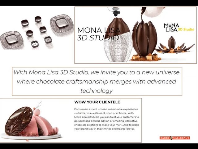 Mona Lisa, world’s first personalized 3D printed chocolate brand