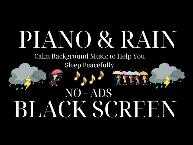 Soothing Piano Music for a Restful Night | Black Screen for Deep Sleep and Relaxation