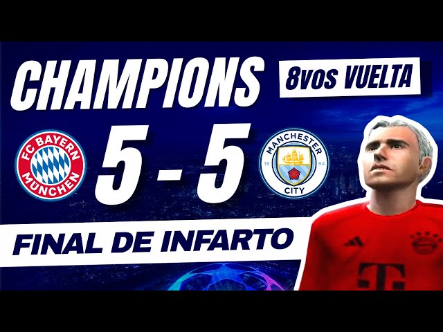 🔴8vos de CHAMPIONS - VUELTA🔴 BAYERN VS CITY - Partido Completo ‪@elturcogol