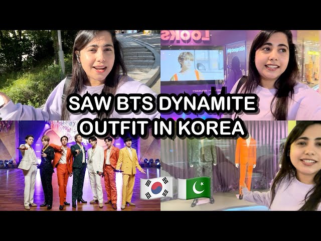 🇰🇷🇵🇰SAW BTS DYNAMITE OUTFITS IN KOREA 💜 VLOG #bts #dynamite