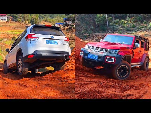 BAIC BJ40 2.3T vs Subaru Forester 2.0L | Chinese Off-road