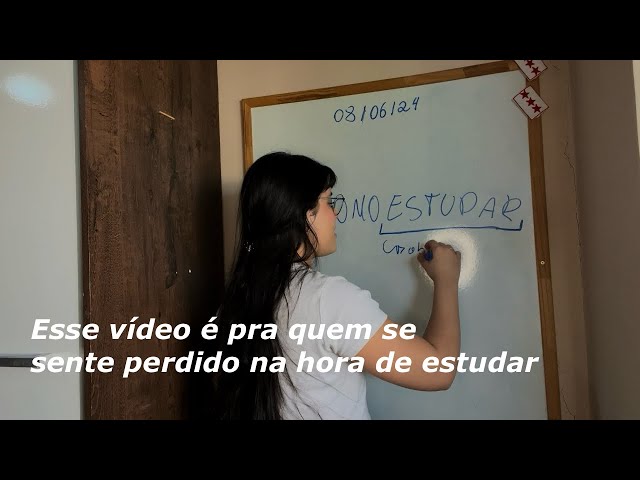 se você não sabe como estudar, esse vídeo é pra você