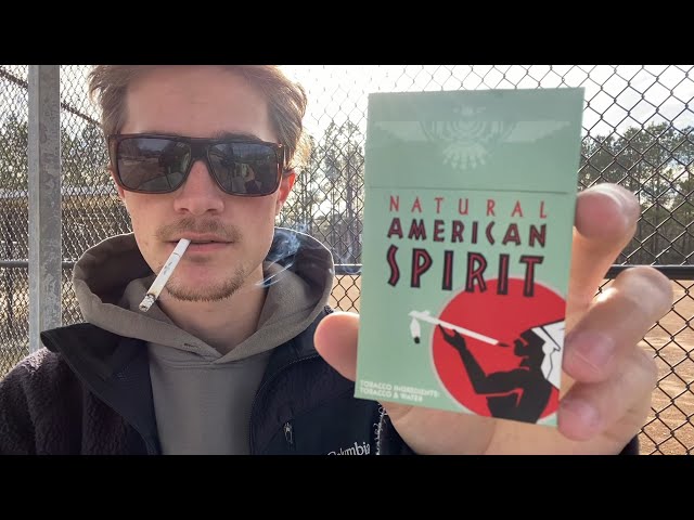 Smoking an American Spirit Celadon Cigarette - Review