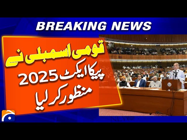 National Assembly passes PECA Amendment Bill, 2025 - Breaking News - Geo News