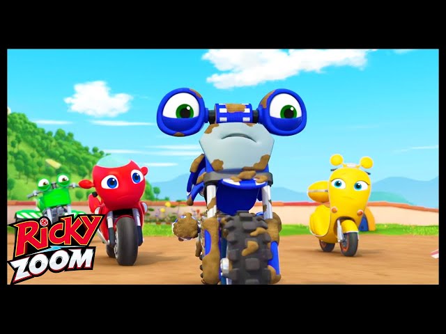 Loop Gets Muddy (Compilation) | Ricky Zoom | Cartoons For Kids