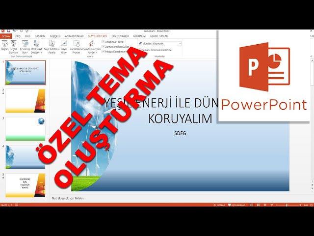 PowerPoint özel tema şablon oluşturma .