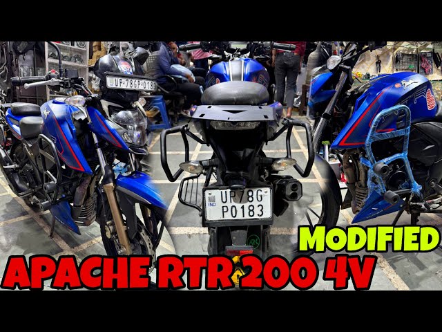 TVS APACHE RTR 200 4V Tour Ready Modification | Crash Guard | Top Rack | SKD Originals @rajubhaiskd