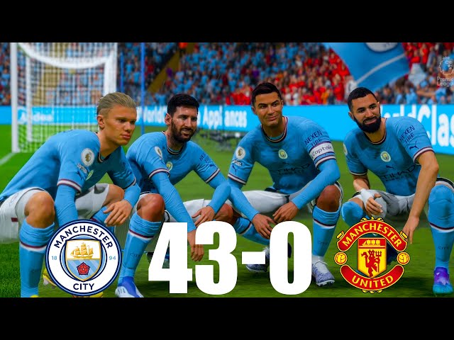 FIFA 23 - MESSI, RONALDO, MBAPPE, NEYMAR, ALL STARS | MAN CITY 43-0 MAN UNITED