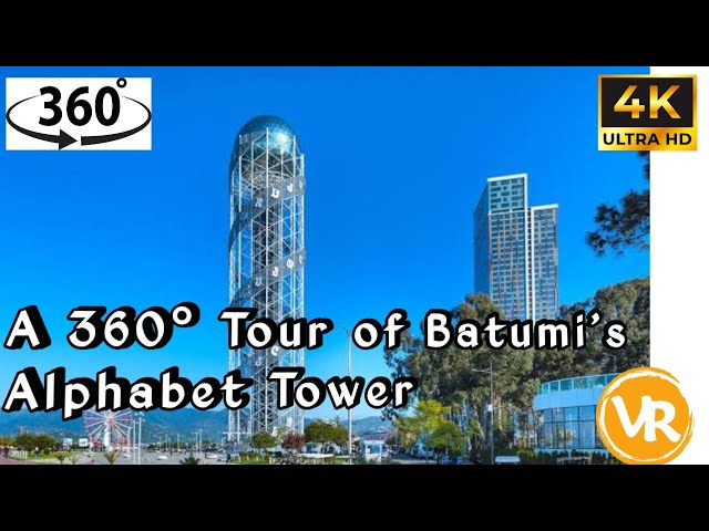 From Ground to Sky: A Complete 360°  Tour of Batumi's Alphabet Tower, Georgia