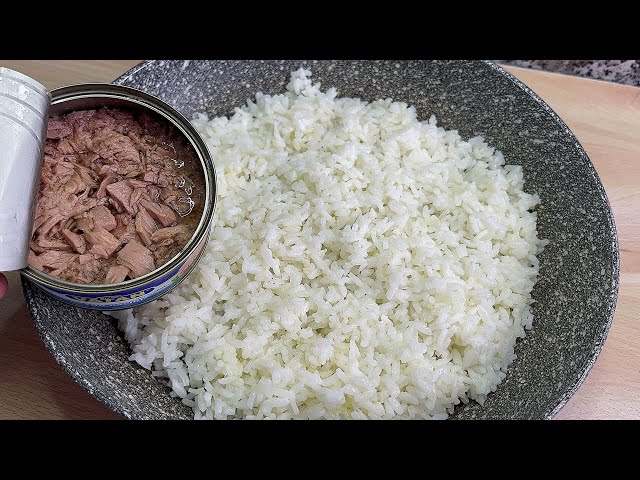 Do you have rice and canned tuna at home?😋2 recipes easy, quick and very tasty