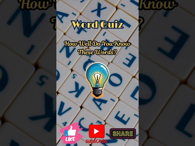 Test Your English Vocabulary! 6 Quick Quiz Questions! General Knowledge Quiz! #english #trivia #quiz