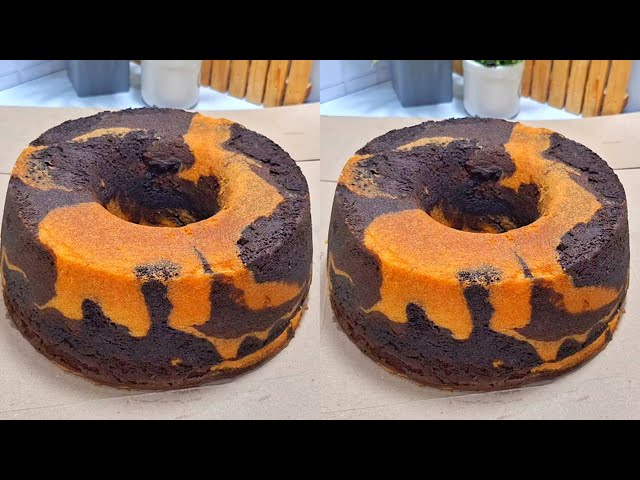 Marble cake without SP without baking powder, the result is soft and very delicious