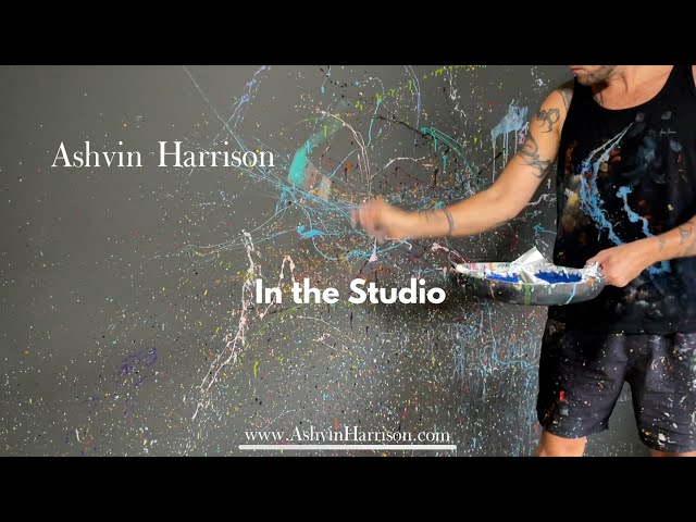 Ashvin Harrison - Australian Artist Painter. Creating a tree artwork in time-lapse and close up.