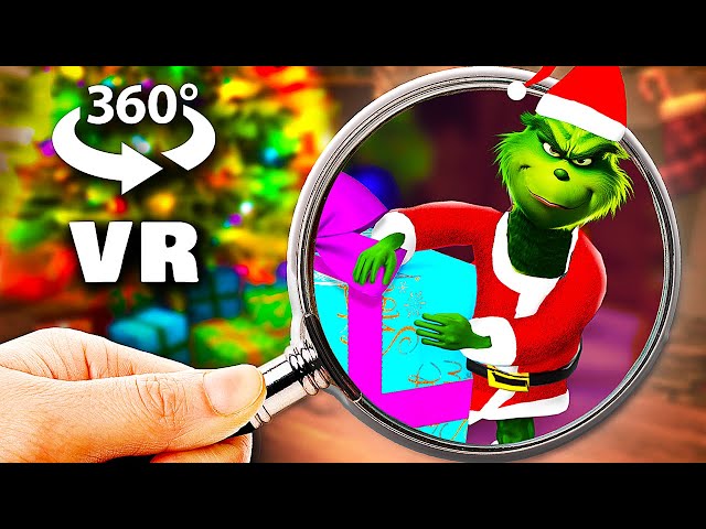 360° VR - Where's the Grinch?? Help Santa Claus!