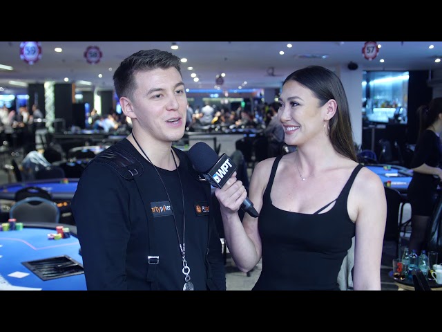 Raysa Peres interview Anatoly Filatov during WPT Barcelona