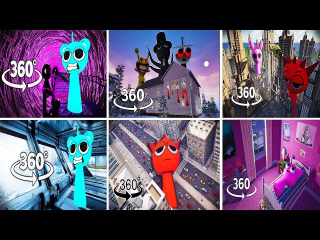 Incredibox Sprunki mix (House of Horrors + Secret Ending) 360° | VR 4K