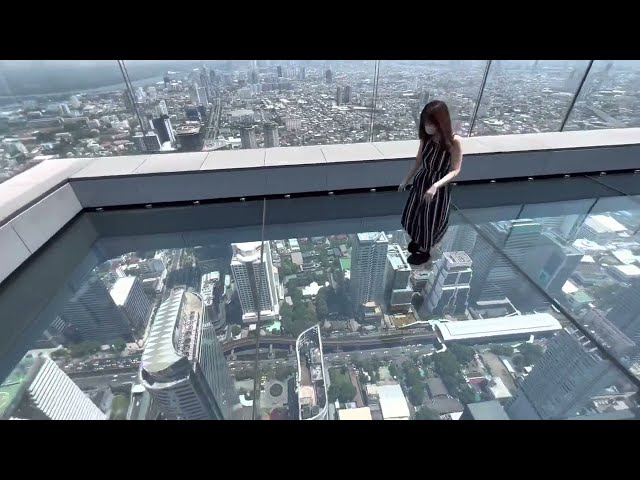 #Bangkok King Power Mahanakhon | MAHANAKHON SKYWALK ROOFTOP | 78 floor | Glass Tray Experience.