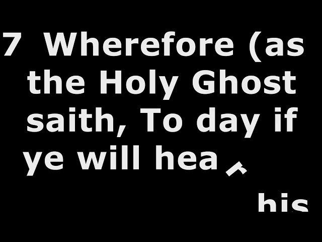 Hebrews 3 KJV #biblestudytools #biblestudy #biblevideo #SyncedaaudiotoTextBible