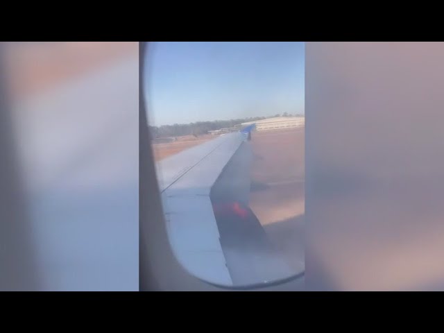 Houston plane fire: United plane wing catches fire during takeoff