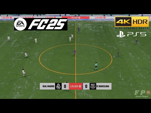 FC 25 PS5 Gameplay Real Madrid vs Barcelona | Snow Match [4K HDR]